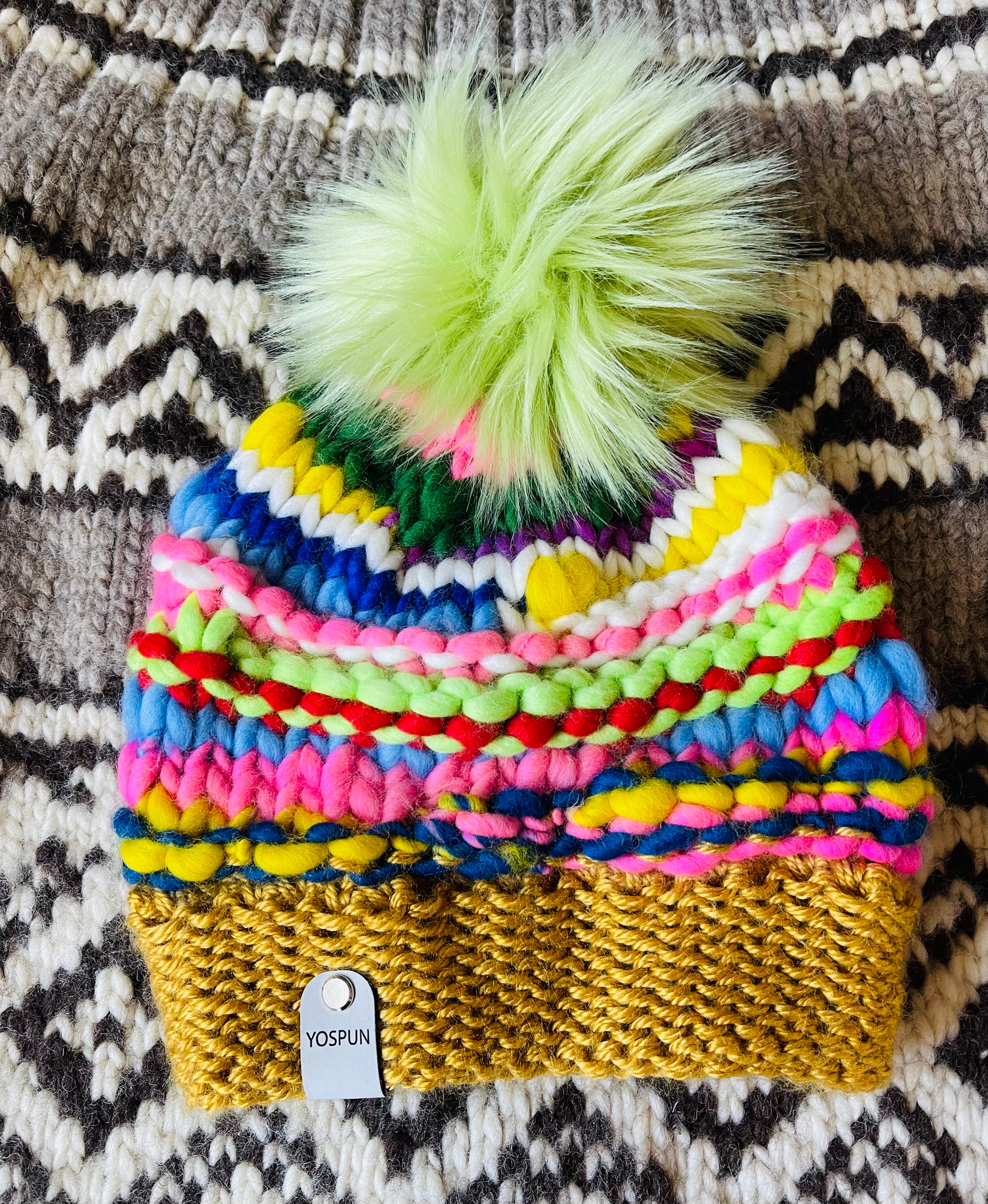 Yellow Stripe Beanie