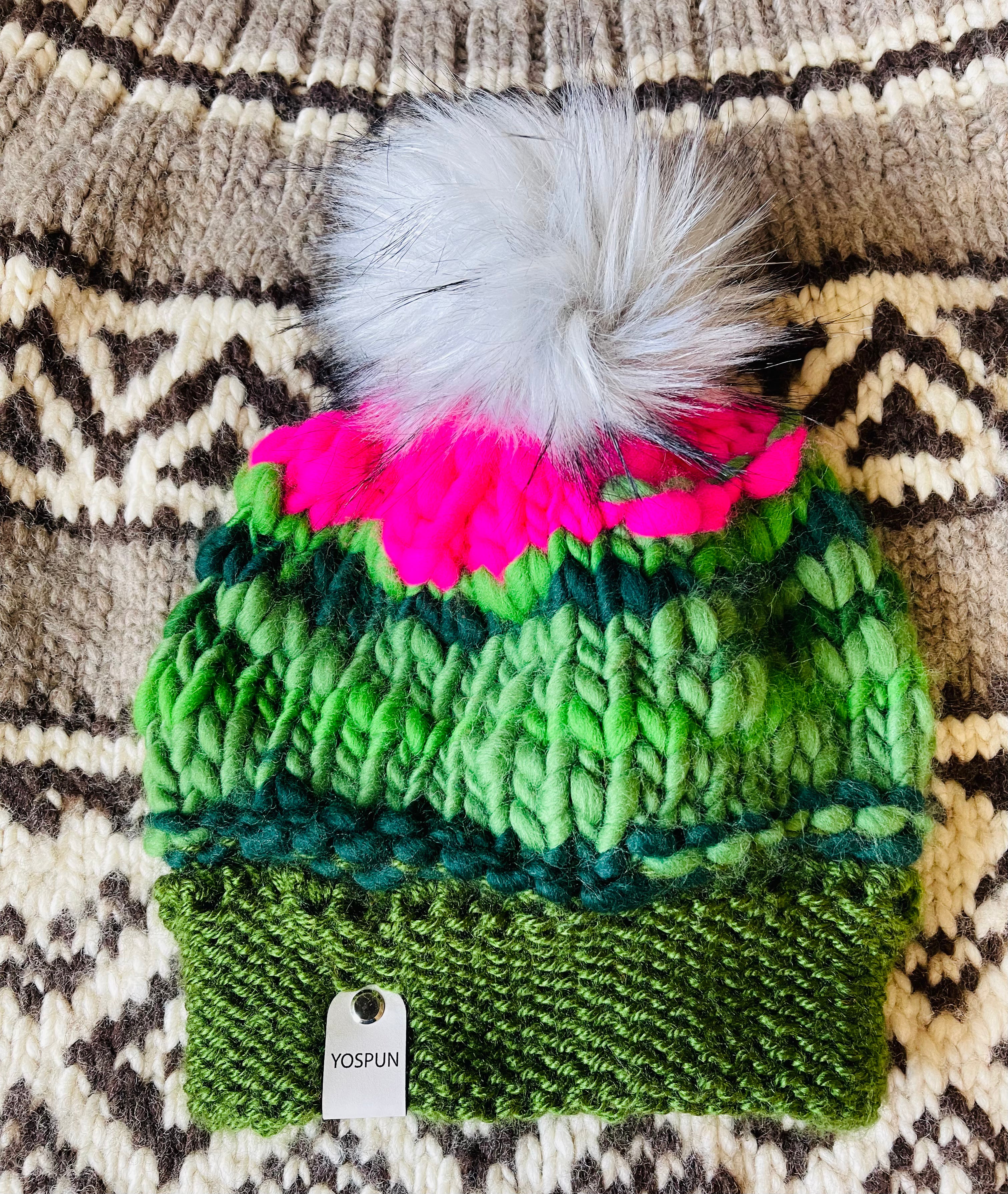 Earth with pink on top Beanie