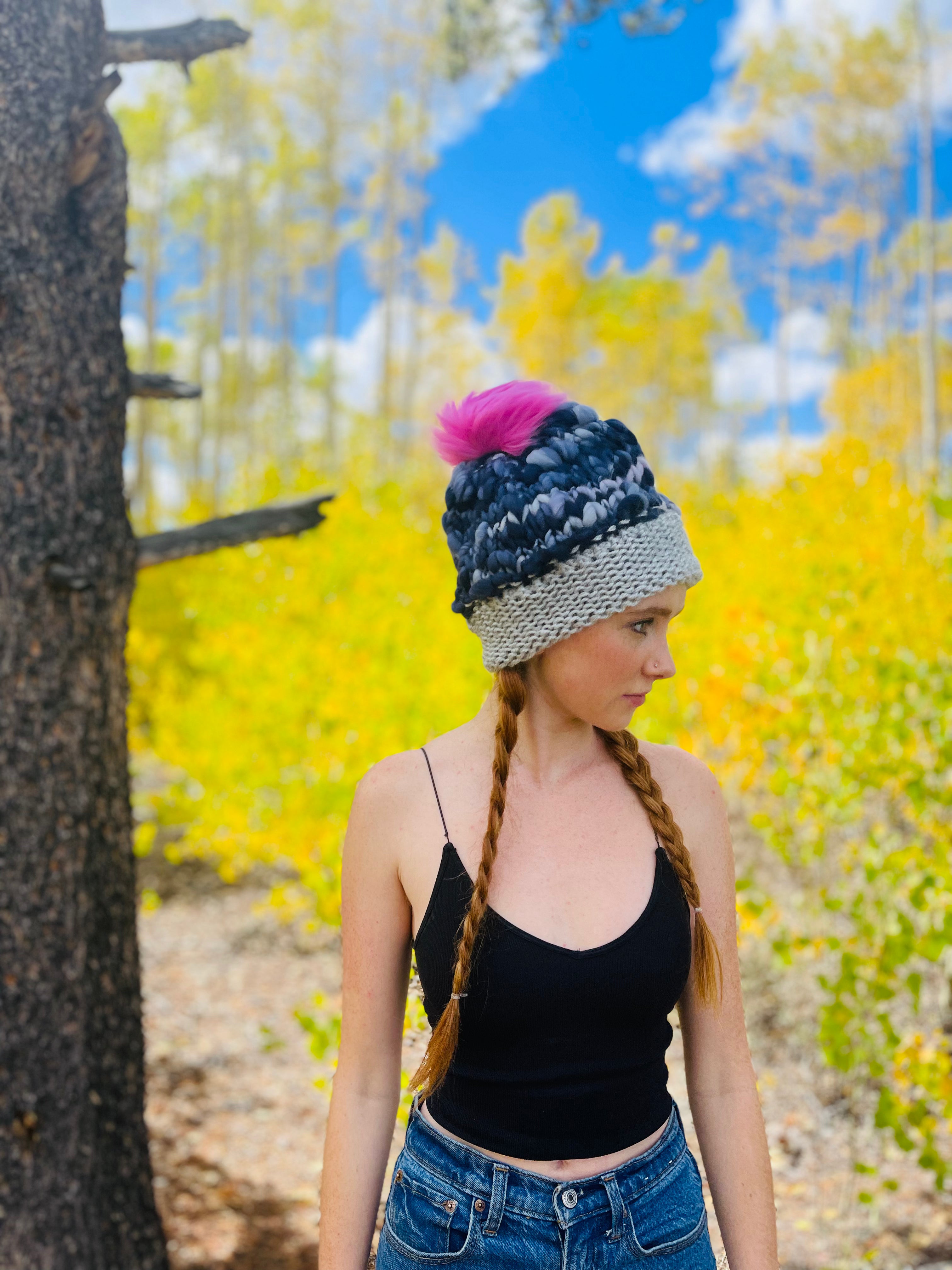 The Touch of Navy in the Name of Pink Beanie