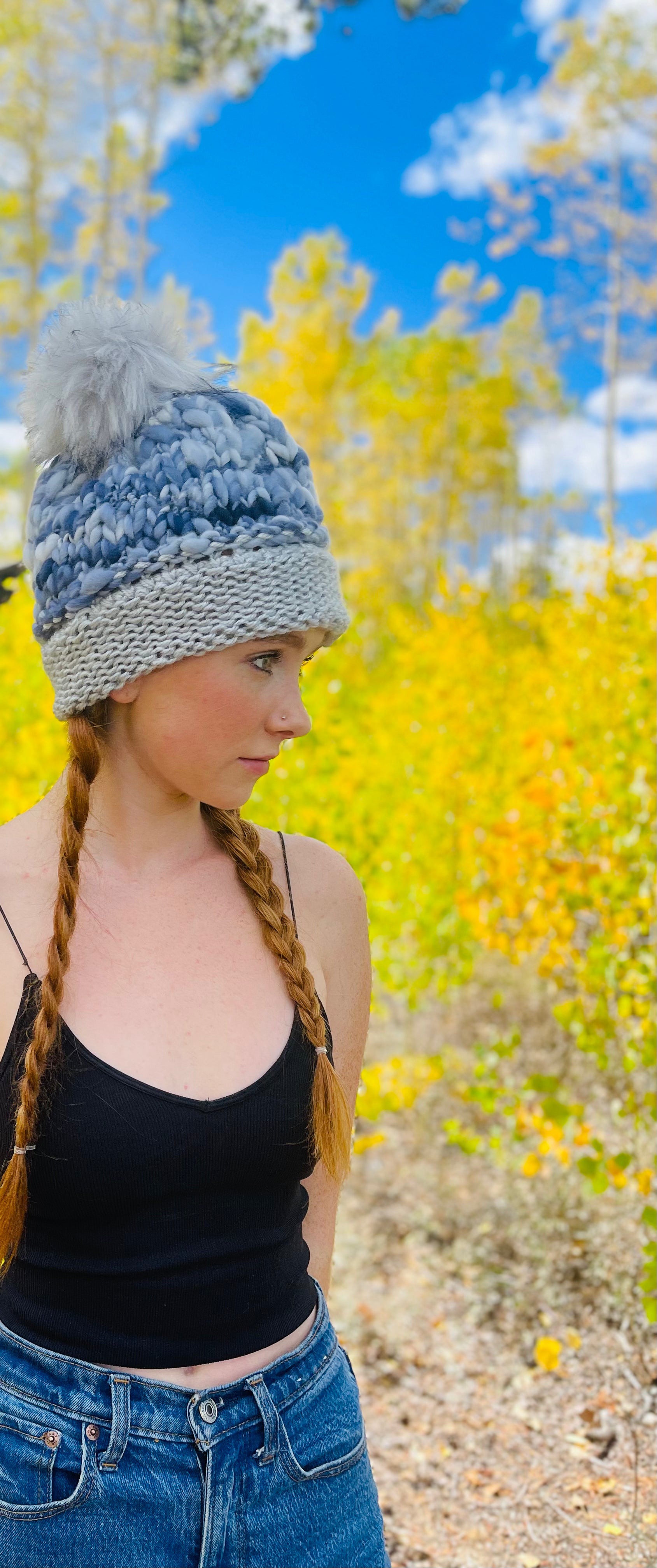 The Slate and Blue Beanie