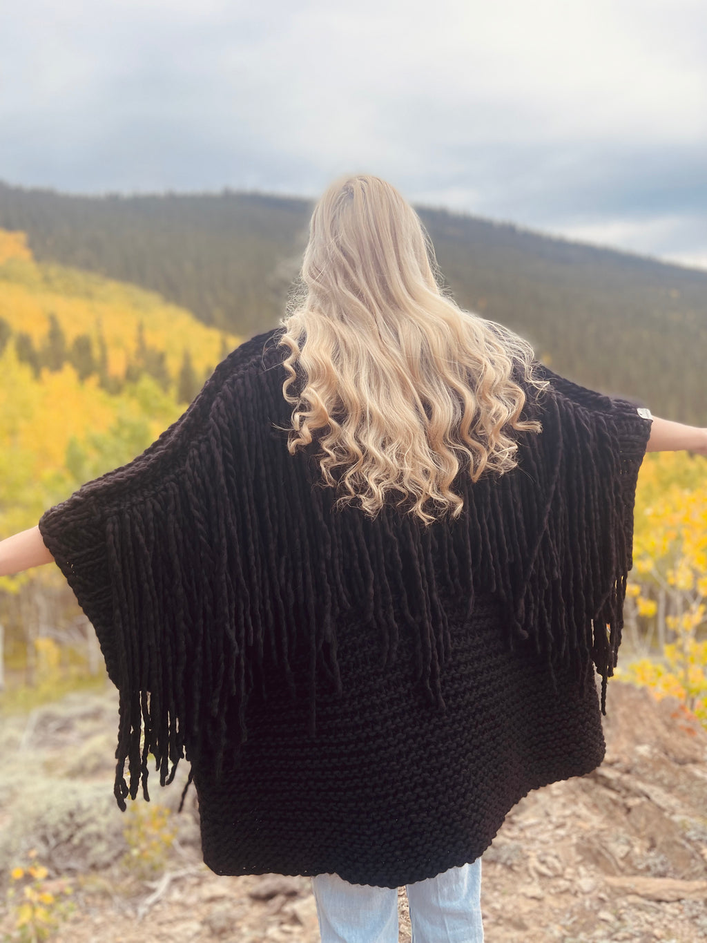 Midnight Fringe Sweater