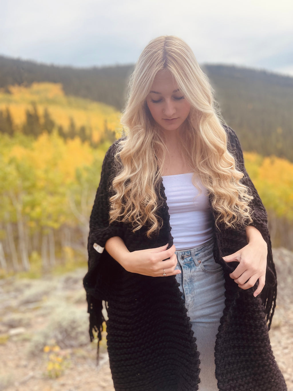 Midnight Fringe Sweater