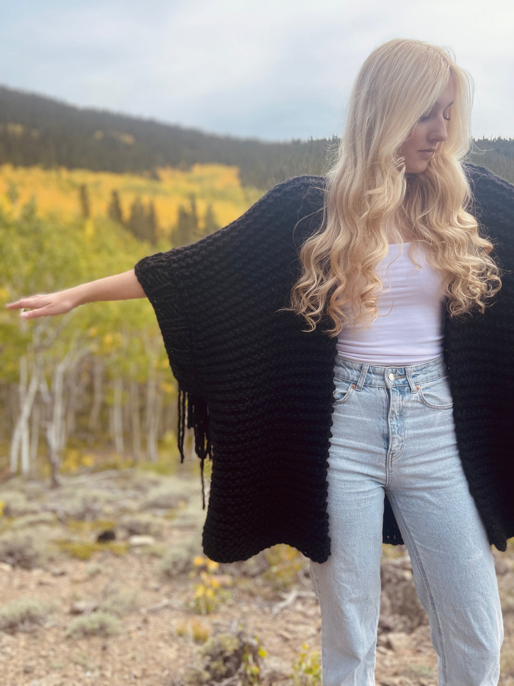 Midnight Fringe Sweater