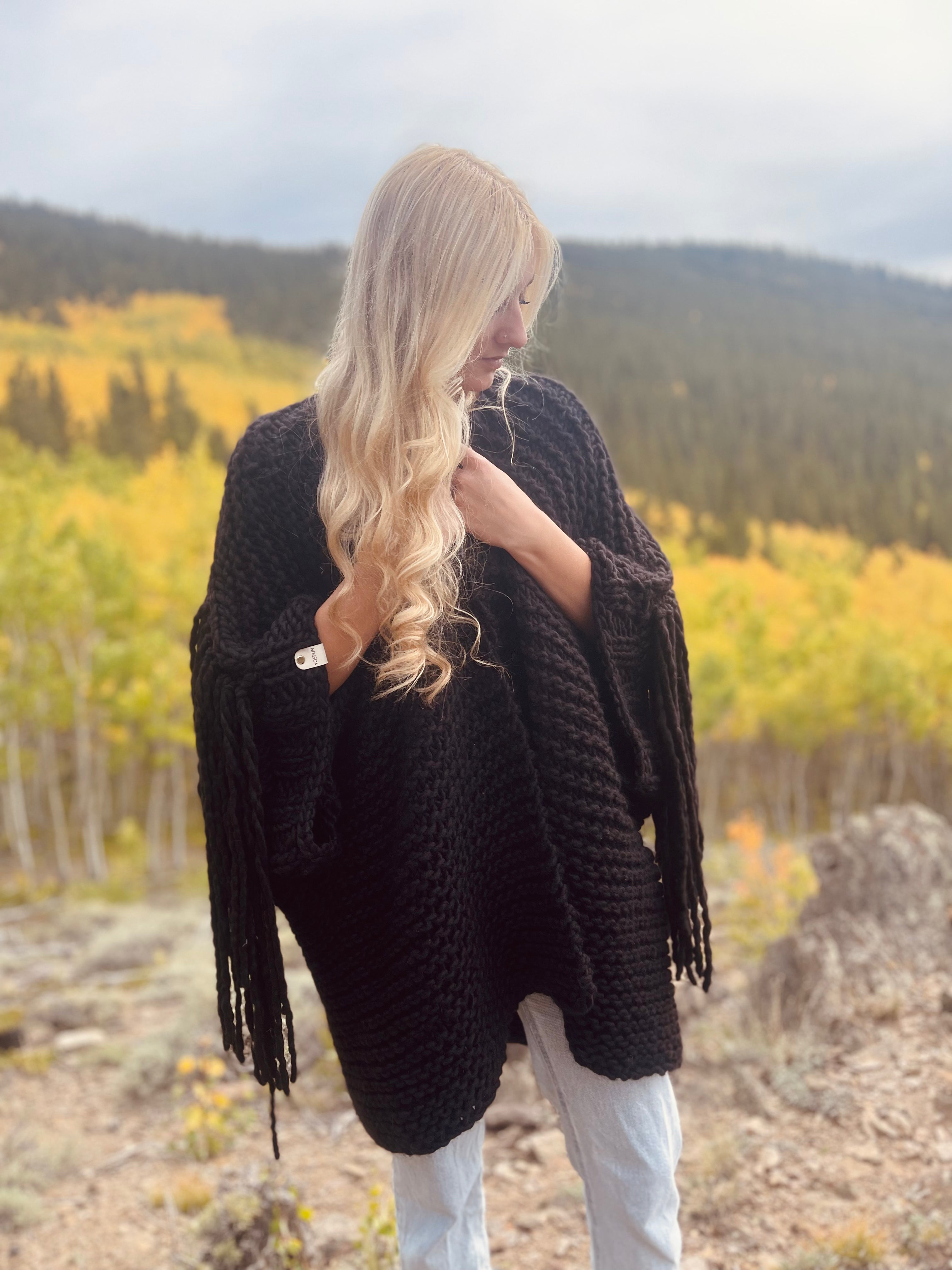 Midnight Fringe Sweater